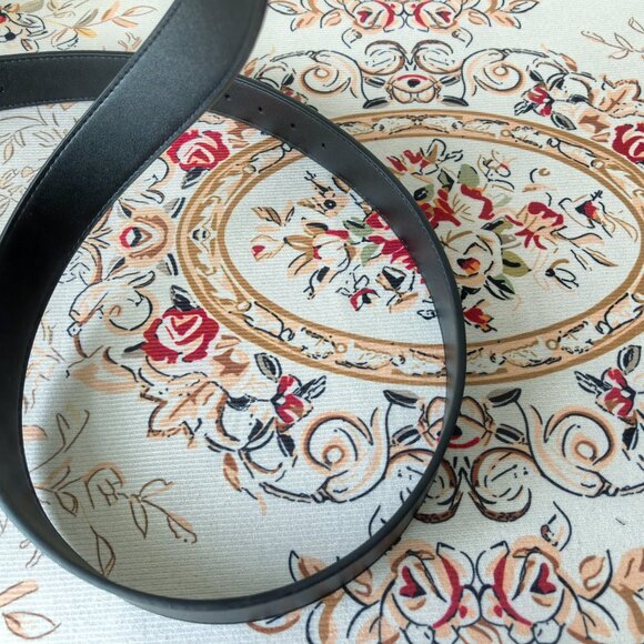 Classic Black Leather Belt